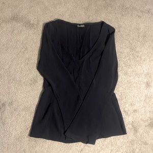 Tahari black top medium size with bell or flared sleeves